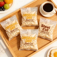 Sachet d'emballage personnalisé vide à portion individuelle pour flocons d'avoine, scellé au dos, pour céréales, pop-corn, chips de pommes de terre, chips de bananes