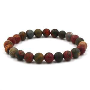 Unisex 8MM fluorita ágata <span class=keywords><strong>emperador</strong></span> malaquita Cadena de mano pulsera de piedra Natural pulsera de cuentas de piedra para hombres regalos para mujeres - Product Image 4