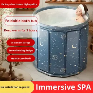 Piscine portable pliable en <span class=keywords><strong>bâche</strong></span> pour adultes et enfants, pas besoin d'installation, utilisation à domicile, baignade pour bébé - Product Image 2