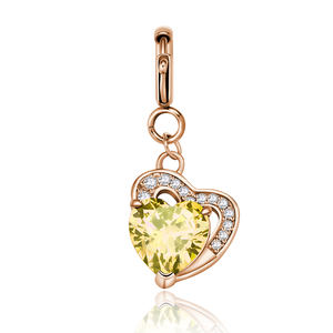 <span class=keywords><strong>Totwoo</strong></span> birthstone Heart Charms (เงิน/กุหลาบทอง)-November - Product Image 1