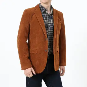 Algodão Casual Corduroy Homens Jaqueta Plus Size Ternos Masculinos & Blazer