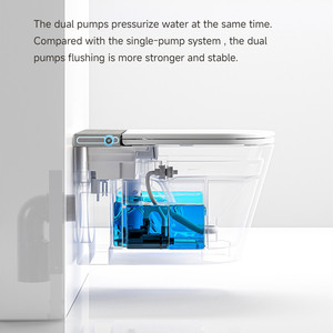 Sang Trọng Tự Điều Chỉnh Nhiệt Độ Tự Động Lật Chân Cảm Biến Xả Thông Minh Treo Tường Thông Minh Nhà Vệ Sinh Chỗ Ngồi Tường Treo Nhà Vệ Sinh Với Xe Tăng - Product Image 6