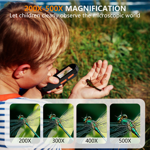 Mini cámara de mano para niños, juguetes, pantalla IPS de 2 pulgadas, aumento de 2MP 500x, microscopio electrónico USB, herramientas de prueba de mantenimiento - Product Image 3