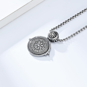 Vintage Nordic Celtic Dragon Necklace, Niche Cultural Totem Antique Pendant, Tourist Souvenir, <b>Titanium</b> Steel Jewelry - Product Image 3