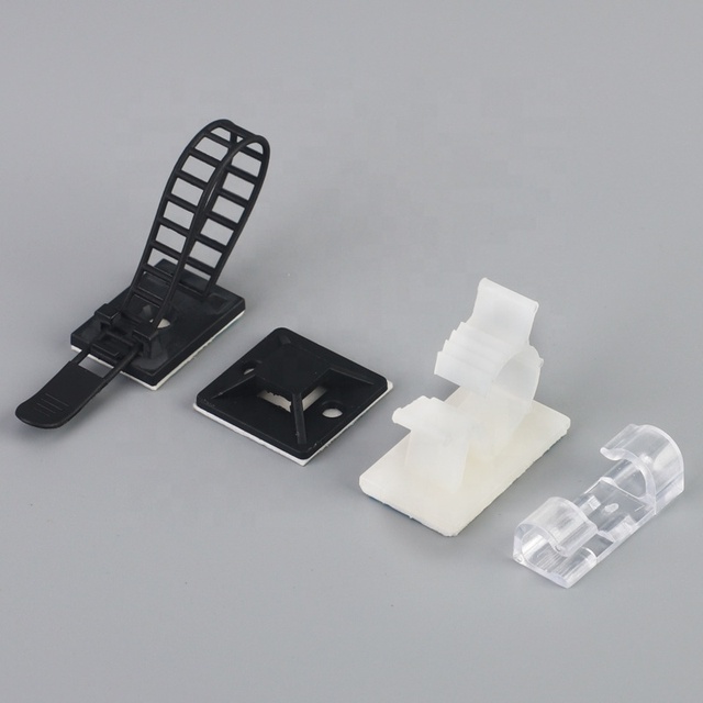 3 M Self-adhesive Adjustable Cable Tie Mount Clips Cable Management Clips Wire Organizer Wire Holder Desktop  Fixed Seat Clasp