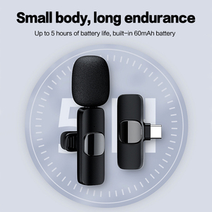 Micrófono Lavalier K9 K8 K35 1 Drag 2, 2.4GHz, 2 en 1, Micrófonos Mini Portátiles Inalámbricos para Grabación, para iPhone y Android - Product Image 4