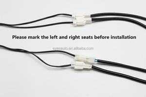 Siège chauffant en fibre <span class=keywords><strong>de</strong></span> carbone <span class=keywords><strong>pour</strong></span> voiture, intérieur en cuir, 2 places chauffantes (conducteur et passager), installation intégrée, interrupteur à 3 niveaux - Product Image 6