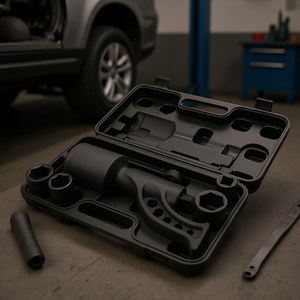 Juego de Llaves para Tuercas de Rueda de Acero Inoxidable de 1 Pulgada, Multiplicador de Torque de 6800N.m, 4 Enchufes Métricos de 21-41mm, Estuche de Almacenamiento - Product Image 2