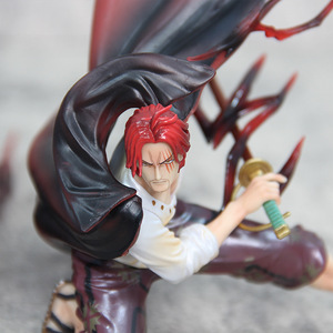 Figurines d'anime de 18 cm One Piece, IU aux cheveux rouges, position accroupie, Haoushoku Haki, Akakami No Shankusu, Quatre Empereurs - Product Image 4