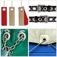 Œillet en laiton à pression Acme de 12 mm de diamètre intérieur avec outil d'installation pour boucle de bâche et toile à trous ronds