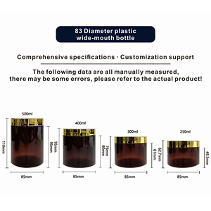 Cosmetici barattoli <span class=keywords><strong>di</strong></span> crema vuoti 2oz 4oz 8oz PET glassato in plastica trasparente per labbra con coperchio a venature <span class=keywords><strong>di</strong></span> legno per <span class=keywords><strong>il</strong></span> rossetto Blush Mascara - Product Image 2