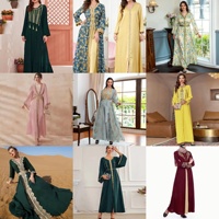 Nouvelles robes Abaya musulmanes sexy 2026 pour femmes, Kaftan de Dubaï, vêtements islamiques, robe longue brodée à manches longues en fausse fourrure