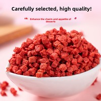 Gefreeze-droogde aardbeienkorrels gesneden, voor taartdecoratie, fruitthee, sneeuwvlokjes, ingrediënten, 100g/zak, China 365