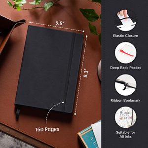 High Quality MY MOON PIE Business <b>A5</b> Hardcover Leather <b>Lined</b> 80-120gsm Organizer/Planner Journal <b>Notebooks</b> Gift Customized Logo - Product Image 2