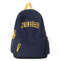 Nueva Mochila de Lona Impermeable de Gran Capacidad, Estilo Coreano, Diseño de Bloques de Color Frescos y Lindos, de Alta Calidad y Estilo Ins, Simple y a la Moda