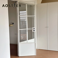 Puerta Plegable de Aluminio Extruido AOSTTER en Blanco Limpio con Doble Acristalamiento Low-E IGU y Diseño Anti-Pinch para Apartamentos de Lujo