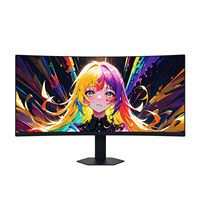 Nouvel écran d'ordinateur LED ultra-large 34 pouces 4K75Hz HDR avec support rotatif réglable en hauteur, double DP, double affichage pour bureau professionnel