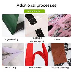 Custom Eco-Friendly Tote Bag Reusable Nylon Fabric with Logo Laminated PP Woven Shopping Bag Customized Color - Product Image 5