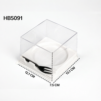 Boîte d'emballage transparente en blister pour mousse au chocolat, fourchette pour nouilles, gelées, desserts