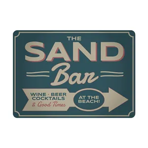 The Sand Bar Sign Summer Drink Decor Beachy Drinks Señal direccional Beach Bar Regalos Calidad Metal Sign 8x12 pulgadas