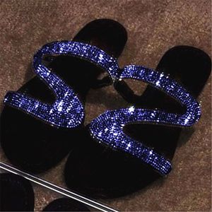 Nuove <span class=keywords><strong>scarpe</strong></span> basse da donna con strass da esterno alla moda da donna sandali a fondo piatto <span class=keywords><strong>in</strong></span> <span class=keywords><strong>pantofole</strong></span> da donna taglie forti estive - Product Image 4