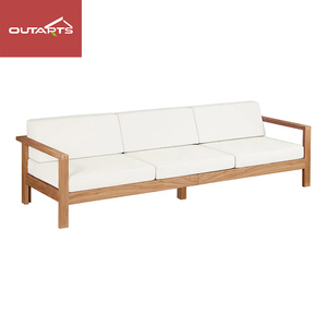 طقم أثاث خارجي أنيق مقاوم لجميع الظروف الجوية، طقم أريكة للحدائق والمنتجعات والفنادق والشواطئ مصنوع من خشب الساج - Product Image 6