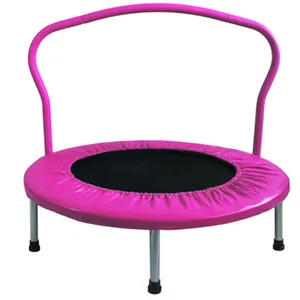 36 Inch Opvouwbare Jump Bed Indoor Mini Ronde Trampoline Outdoor Kinder Fitnessapparatuur Met Verstelbaar Schuim Handvat