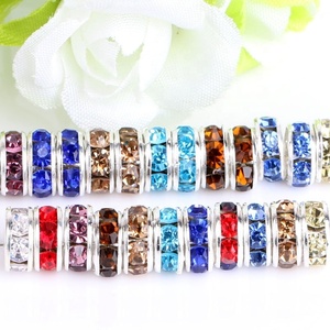 <span class=keywords><strong>Entretoises</strong></span> en métal cristallin pour la fabrication de bijoux, accessoires DIY pour boucles d'oreilles et bracelets, rondelles en strass, perles <span class=keywords><strong>entretoises</strong></span> en cristal en vrac - Product Image 3