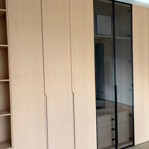 Armoire de chambre à coucher en bois massif de luxe, design moderne, dressing, meuble écologique pour salon et chambre à coucher - Product Image 1