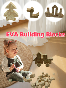 Mattoncini di legno di plastica set di mattoni di città DIY giocattoli da costruzione per i bambini - Product Image 6