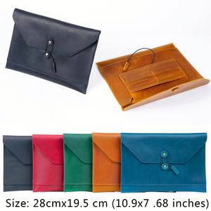 Cowhide <b>Computer</b> Briefcase Portable Laptop Document Storage Bag Multi-Functional Sleeve With Inner Pocket for <b>Accessories</b> - Product Image 6