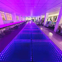 Pista de Baile LED Interactiva Magnética de 3 x 3 Metros para Salón de Eventos en Dubái Sin Fondo