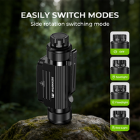 Lampe frontale rechargeable 2500LM, faisceau spot et large, lumière rouge, portée 220M, USB-C, batterie 18650, magnétique, rotative, étanche IPX6 pour le camping, la randonnée et la course à pied
