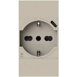 4 boîtes de prises murales P40 Schuko avec port USB-C 3.0A 230V, en plastique, mise à la terre standard - Product Image 1