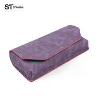 Vente en gros d'accessoires pour lunettes personnalisées sport pliable en cuir PU boîte de sac avec logo personnalisé de créateur étui à lunettes de soleil