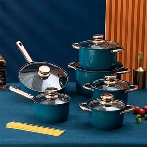Juego de Utensilios de Cocina Antiadherentes de Gran Capacidad en Oferta, con Asas de Acero Inoxidable y Vidrio Metálico, para el Hogar, Restaurantes y Suministros de Cocina - Product Image 6