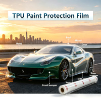 Film de protection de peinture Doushield 7,5 mil transparent en TPU hydrophile, auto-réparateur, facile à nettoyer, anti-rayures, garantie 3 ans, 1,524 m x