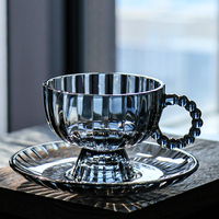 Tasse à thé vintage de style européen pour le thé de l'après-midi, ODM personnalisé, verre à boisson classique pour mariage, tasse à café et à thé avec soucoupe