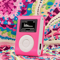 Mini lecteur MP3 à mémoire chaude de 1 Go avec radio FM écran LCD Clip en métal vidéo et carte cadeau