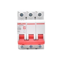 DELIXI CDB6i 3P Magnetic Trip MCB flame retardant ABS Silver contact Heat sealed copper coil circuit breaker Electric MCB