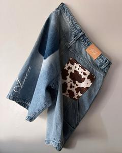 Shorts en <span class=keywords><strong>jean</strong></span> pour homme personnalisés, d'été, amples, style skate, grandes tailles, coupe courte, en denim bleu délavé froissé et extensible - Product Image 1