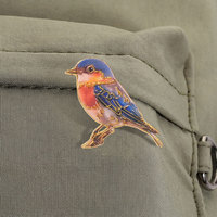 Broche vintage colorée en émail motif oiseau, petite broche délicate en alliage de zinc pour sac à dos, veste, chapeau, revers, décorative et de collection