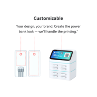 Estación de Alquiler de Baterías Compartidas HeyCharge de 8 Ranuras con Código QR, Resistente al Fuego, ABS, 4G, para Laptop, Cámara, Reloj Inteligente - Nuevo Negocio