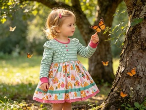 Vestido Casual de Punto Transpirable <span class=keywords><strong>para</strong></span> <span class=keywords><strong>Adolescentes</strong></span>, Cuello Redondo, Lazo, Estampado de Dibujos Animados, <span class=keywords><strong>para</strong></span> Otoño y <span class=keywords><strong>Navidad</strong></span> - Product Image 4