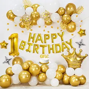 1st Gelukkige Verjaardag Ballon Rose Gold Confetti Latex Ballonnen Voor 1st Verjaardag Partij Decoratie
