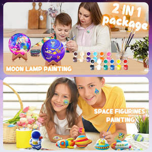 Distributore ha voluto giocattoli OEM creatività galassia lampada arti e mestieri pittura fai da te 3D <span class=keywords><strong>luna</strong></span> luce notturna per i bambini - Product Image 2