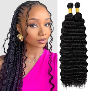 <span class=keywords><strong>Extension</strong></span> per Capelli Sintetici in Fibra Resistente alle Alte Temperature da 24 Pollici, Treccia <span class=keywords><strong>Afro</strong></span>, Onde Profonde, Onde Morbide, Alta Qualità - Product Image 1