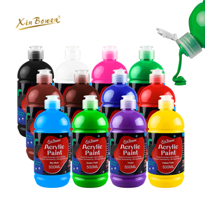 Peinture Acrylique Xin Bowen 500ML 12 Couleurs Pigment à Haute Capacité de Couverture pour Artiste Peinture d'Art Ensemble de Peinture Acrylique - Product Image 1