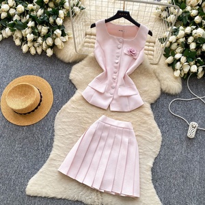Conjunto de 2 Piezas de Ropa de Verano para Mujer, Top sin Mangas y Pantalón, Venta al por Mayor - Product Image 5
