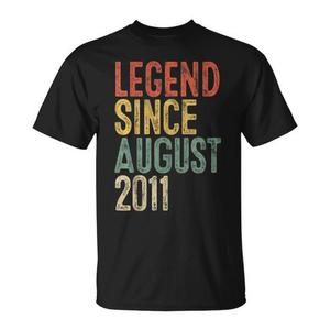 Camiseta Legend Since August 2011 para regalo de cumpleaños de 14 años - Product Image 1